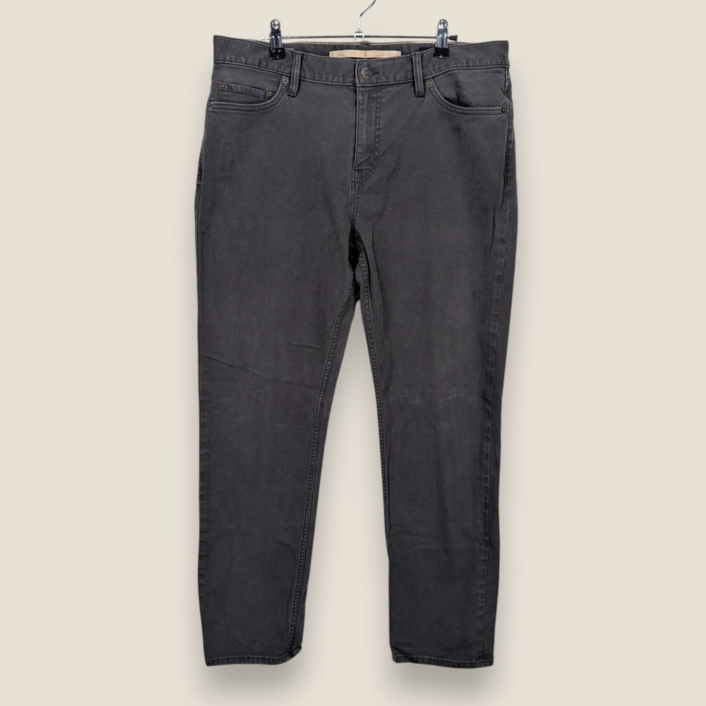 Banana Republic Slim Fit Brushed Twill Chinos Pants Men Size 34x30 Charcoal Gray